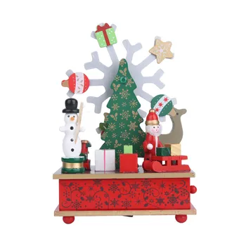 Музыкальная шкатулка ручной работы Рождественская Снежинка Колесо Обозрения Детский бутик Wooden 2021 Новогодний Рождественский подарок на День Рождения
