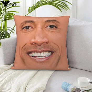 Чехол для подушки The Rock Face Dwayne для домашнего дивана, декоративный чехол для подушки американского актера Джонсона, наволочка из полиэстера