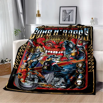 Одеяло для хард-рок-группы Guns N Roses, мягкое покрывало для дома, кровати, дивана, пикника, путешествий, офиса, покрывала для отдыха, одеяло для детей