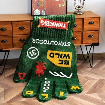 Винтажный ковер Green Gloves для дивана, спальни, гостиной и прикроватной тумбочки, мягкий и роскошный коврик для домашнего декора, подарки