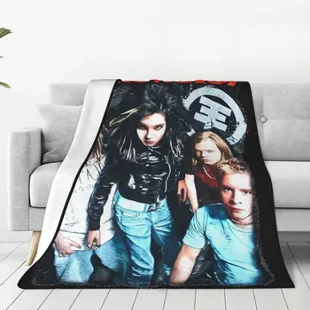 Винтажные одеяла Y2K Tokio Hotel Music Bank, плюшевые винтажные дышащие пледы для текстильного декора