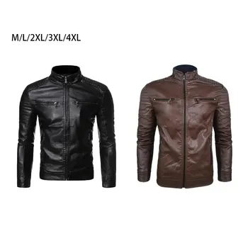 Хорошая идея подарка Мужская мотоциклетная куртка из искусственной кожи Мужская мотоциклетная куртка Куртки из искусственной кожи
