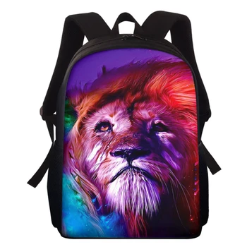Рюкзаки с животными, школьные сумки Kindren с 3D изображением тигра и волка, водонепроницаемый рюкзак для мальчиков, сумки для детского сада Kindren.