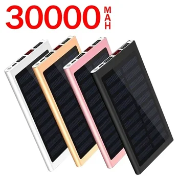 30000 мАч 2USB Тонкая Солнечная Беспроводная Зарядка Портативный Блок Питания для iPhone LaptopSolar wireless power bank 30000 мАч