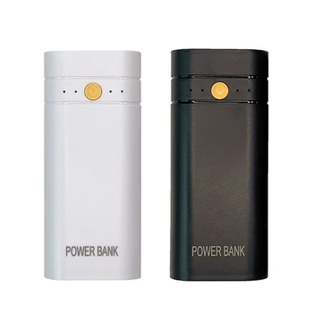 Портативный комплект Power Bank DIY 2x18650 Быстрая зарядка своими руками-Power Bank Shell Case Box 10x4x2 см/4x1.6x1-дюймовый Компактный 2.1A5V