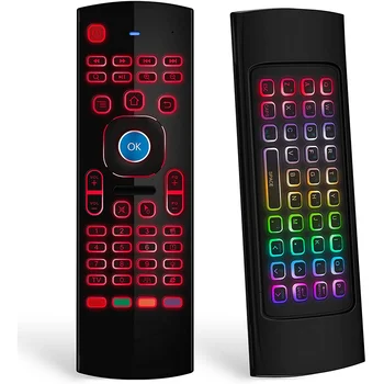 Воздушная Мышь для Android Tv Box, Мини-Беспроводная Клавиатура Air Remote Mouse Control с RGB Подсветкой MX3 Pro IR Learning